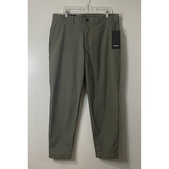 LULULEMON Slim-Tapered Trouser Pants Size 36 Army Green NEW Casual Career Basic - Picture 1 of 12